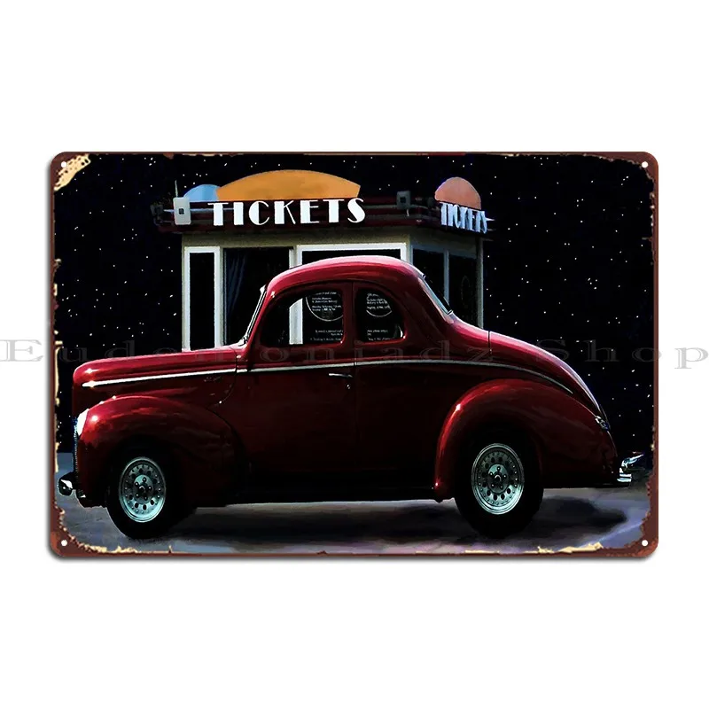 القيادة في الفيلم لوحات تسجيل معدنية ديكور المرآب مخصص نادي ريترو تخصيص تين تسجيل ملصق