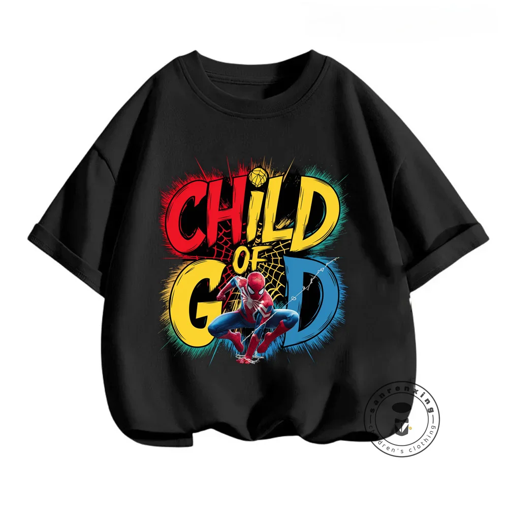 

Marvel Avengers Summer T-Shirts for Boys and Girls Stylish Spider-Man Cartoon Designs Perfect Cool Street Fashion for Kids