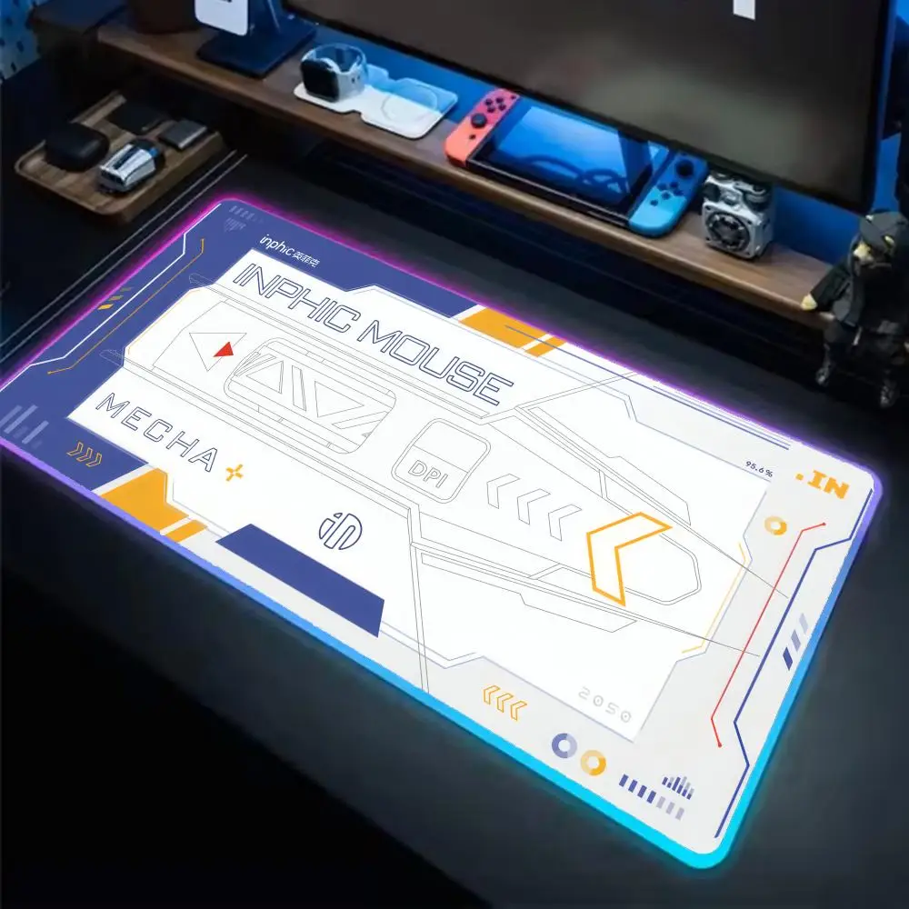 

Коврик для мыши INPHIC IN9 F9 W9PRO, игровой коврик для мыши в стиле аниме, светодиодный коврик для стола, резиновый коврик с подсветкой, XXL RGB коврик для рабочего стола