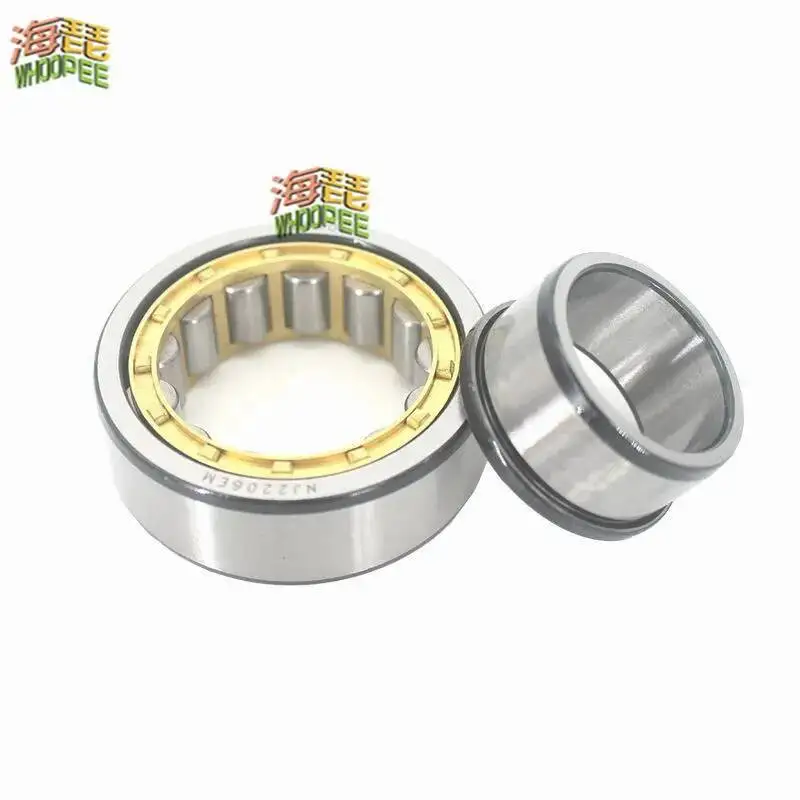 1PCS NJ2204EM NJ2205EM NJ2206EM NJ2207EM 20x47x18 mm Cylindrical Roller Bearings Single Row Machined Brass Cage NJ2208 2508K