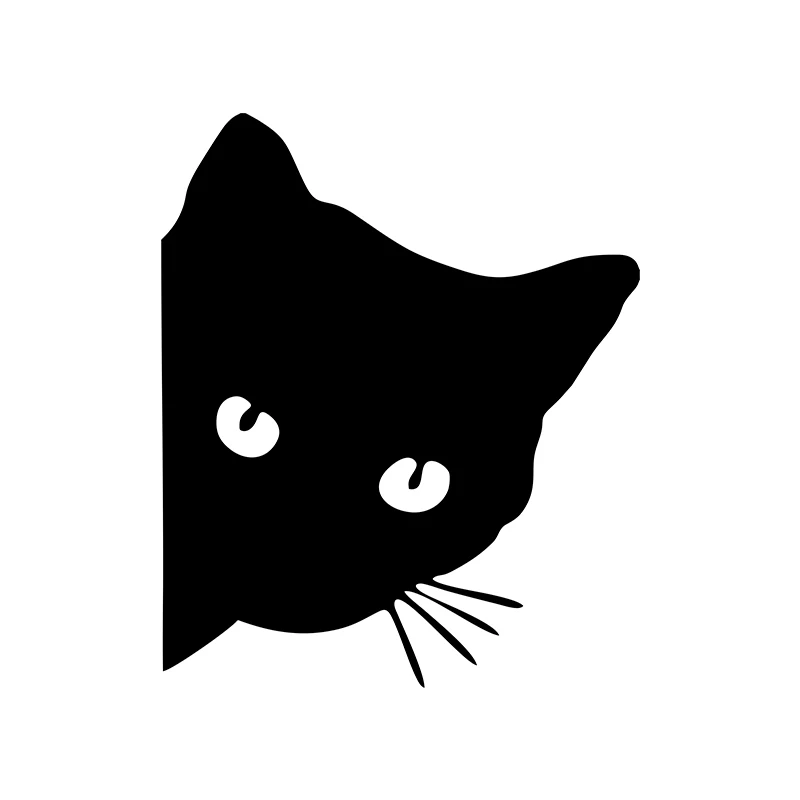 Car interior stickers black/white/laser cat stickers fun vinyl stickers car styling decorative accessories view 3