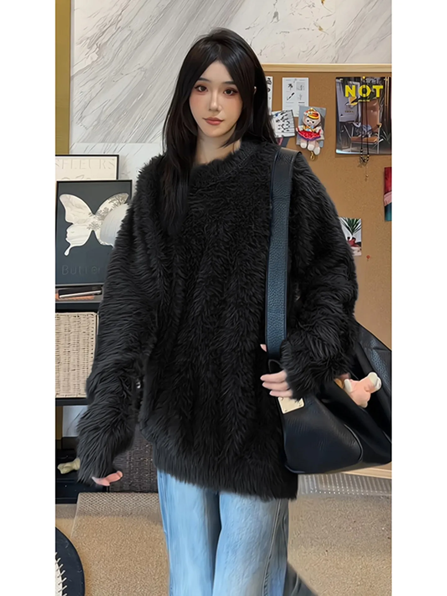 

Bla Camere round Ne Sweater ex Autumn Winter Inner Wear Outerwear Soft High End Knitted Top Coat for Men And Women