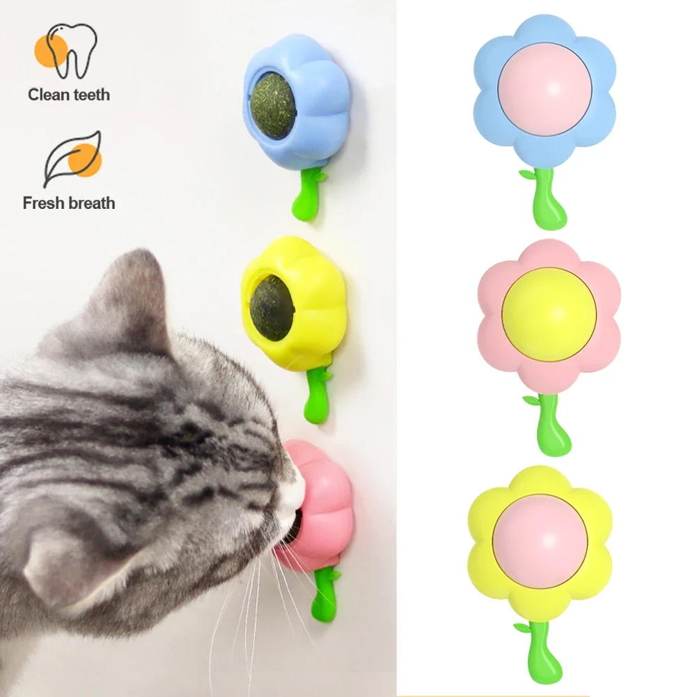 

Catnip Wall Ball Licking Ball Spherical Teeth Cleaning Cat Catnip Toy Rotatable Kitten Licking Ball Pet Supplies