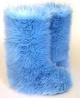 Fashion Faux Fur Round Toe Mid-calf Snow Boots Women Sexy Outside Fluffy Purple Warm Design Boots Winter Girl Soft Dress Shoes