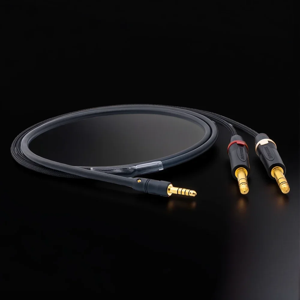 ■Japan Mogami HIFI 4.4mm Audio Cable Balanced 4.4 To Dual 6.35mm TRS Jack male | MPS Neutrik Gold Pulg for Pha2a wm1a 1z zx300a