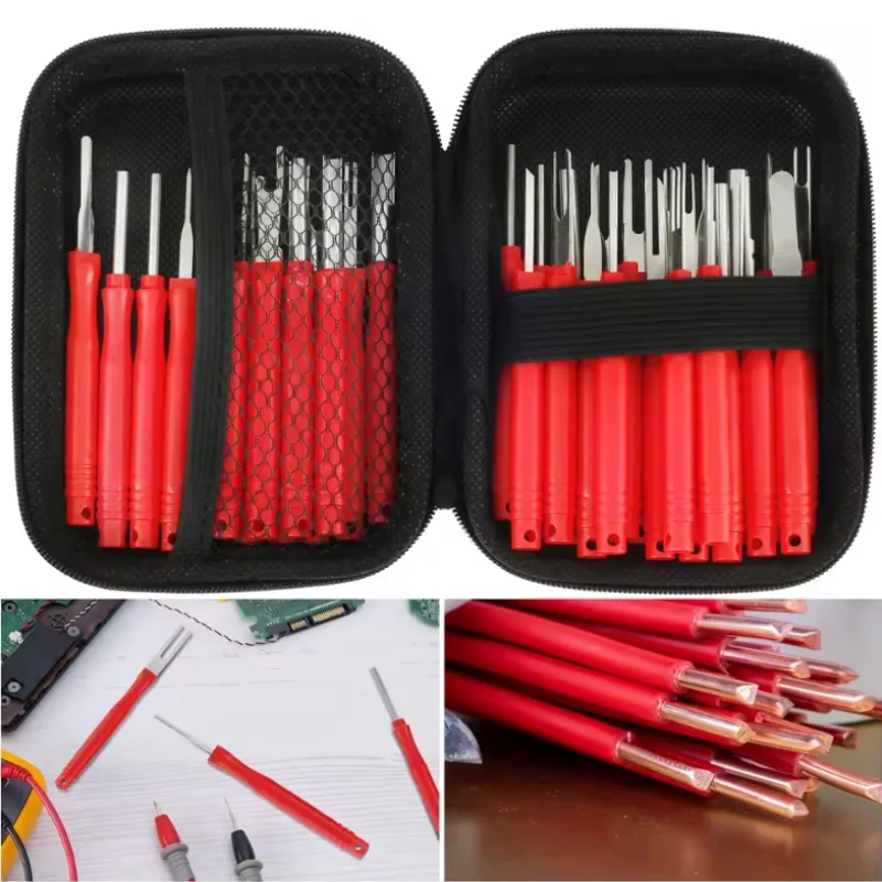 

36 шт., комплект для снятия автомобильного терминала, многоразовый электрический провод, разъем, инструмент для освобождения штифта, инструменты для извлечения штифтов из нержавеющей стали