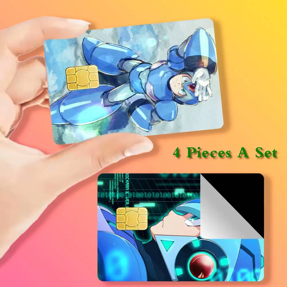 

Game Mega Man Anime Card Stickers Cover Film Sticker for Debit Credit Bank Card Waterproof