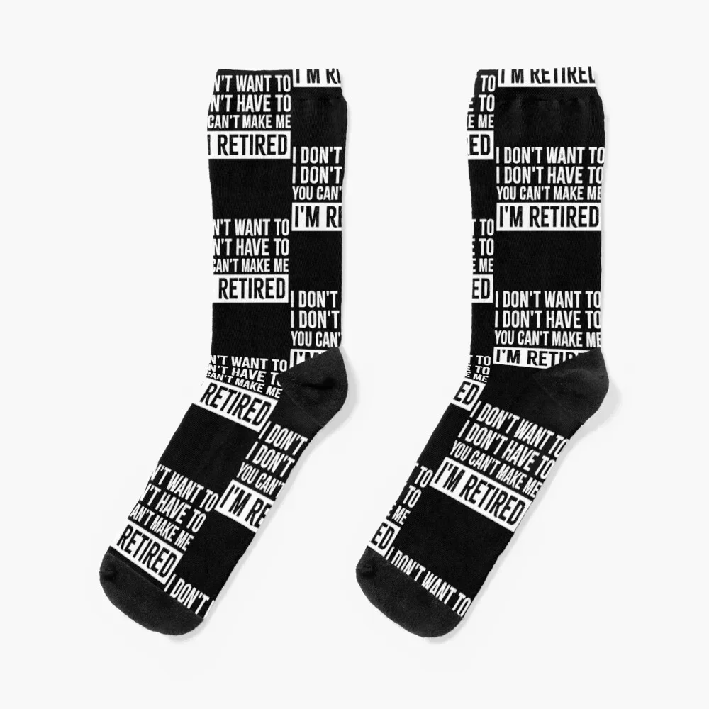 

I'm Retired Socks Soccer cool Stockings man gift Socks Men Women's