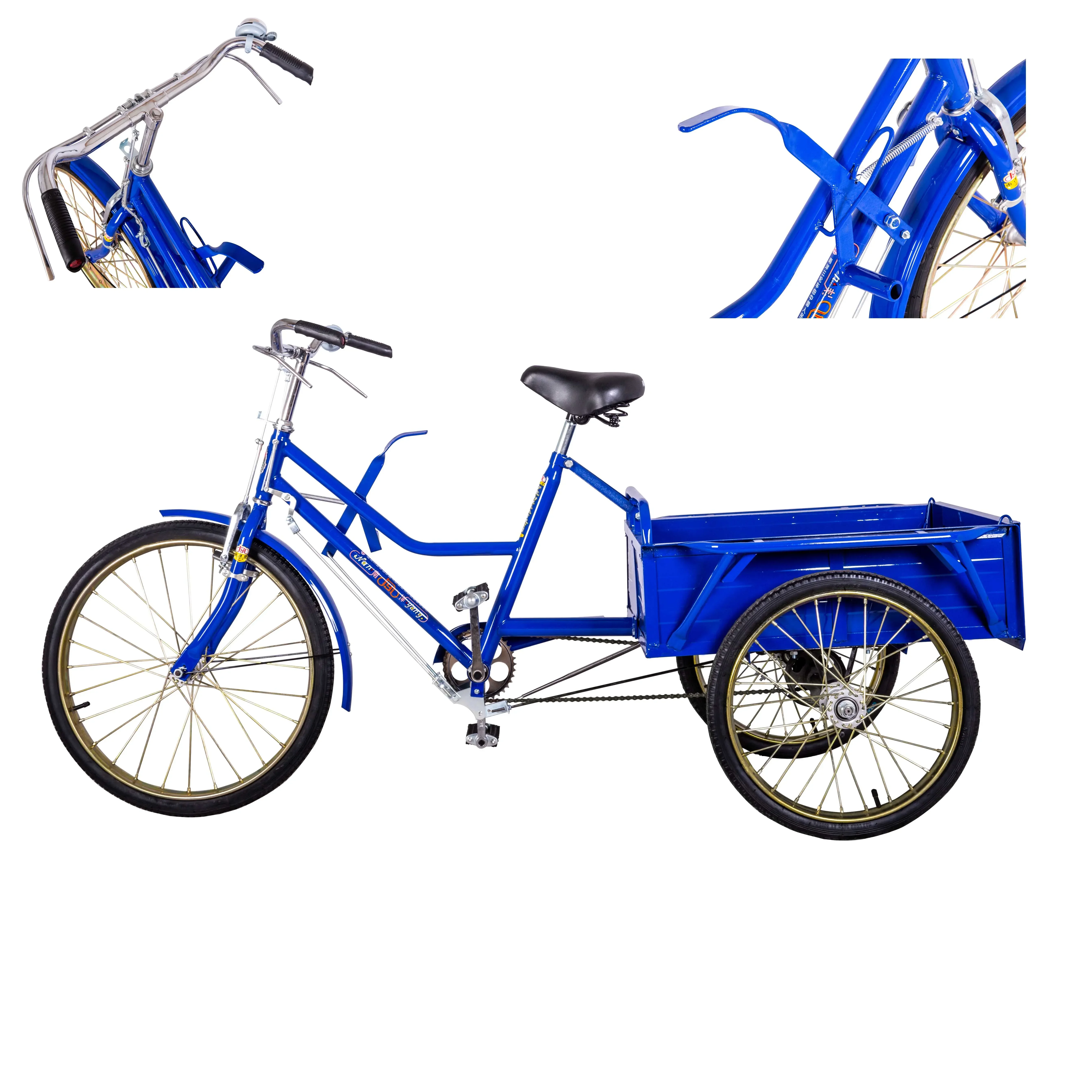 

Hot sale three wheel bicycle cargo tricycle rear cargo box for sale