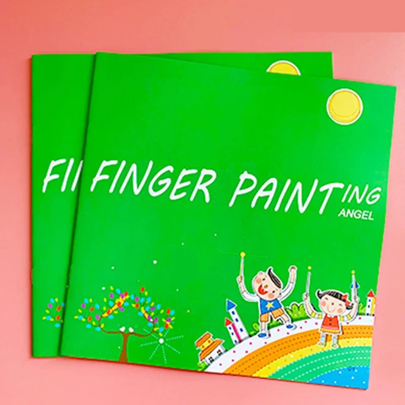 Funny 6 Colors Ink Pad Stamp DIY Finger Painting Craft Cardmaking for Kids Montessori Drawing 0-12 Months Baby Interactive Toys