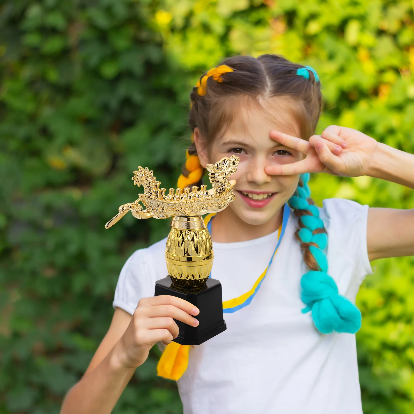 

Gold Trophy Cup Plastic Dragon Boat Competition Trophy Winner Award Cup for Rowing Sports Tournament Kids Parties Celebrations