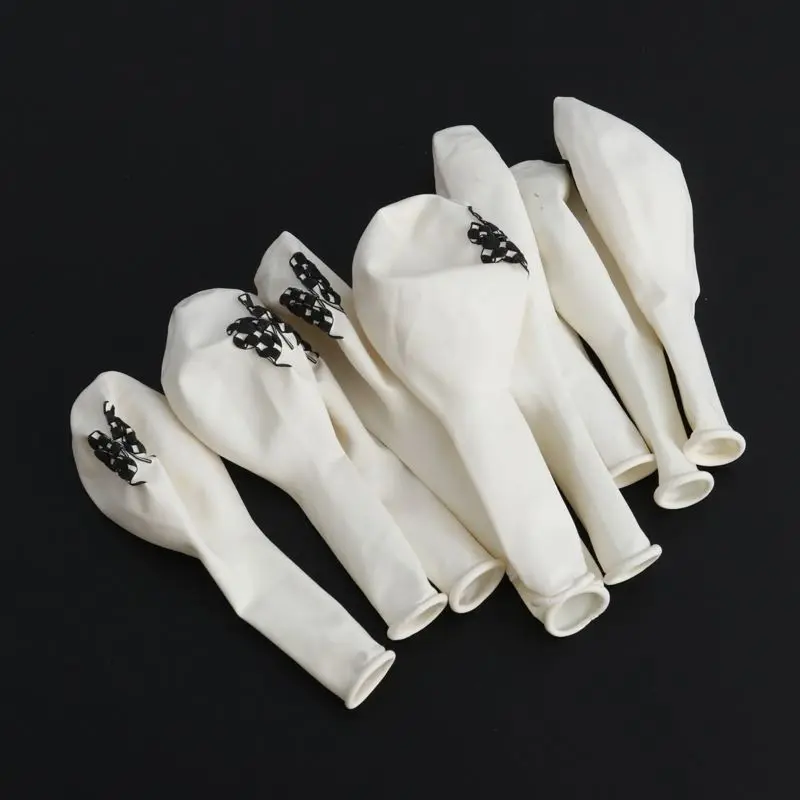 

12pcs Checkered Flag Premium Material Latex Balloons Racing Racing Balloons Theme Supplies