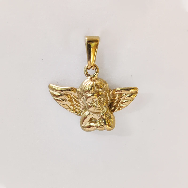 Stainless Steel Angel Pendant Premium Quality Tarnish Free Fashionable Necklace Charm For Women Men