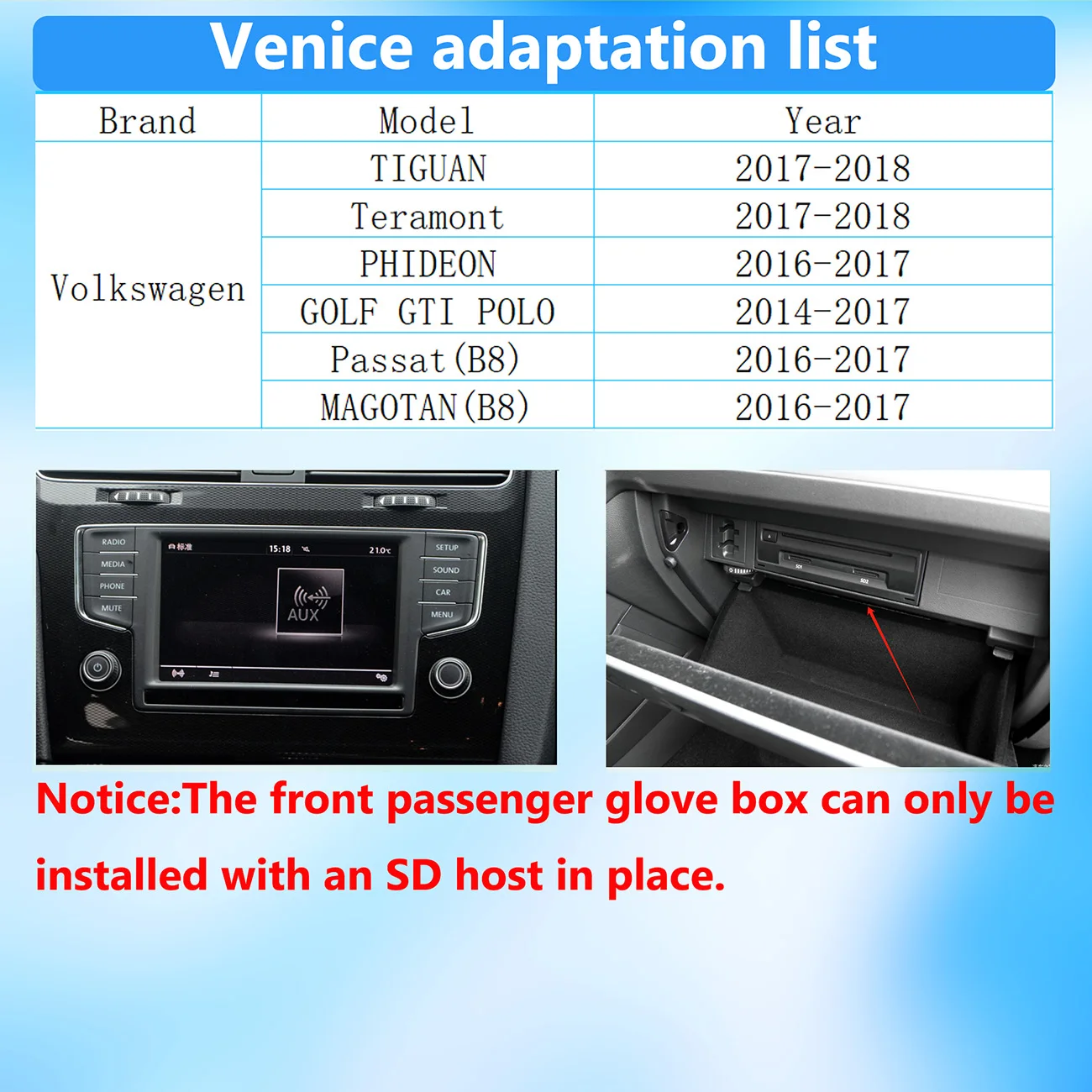 Wireless Carplay Android Auto Airplay AutoLink For VW Volkswagen TIGUAN Teramont PHIDEON GOLF GTI POLO Passat B8 MAGOTAN (B8)
