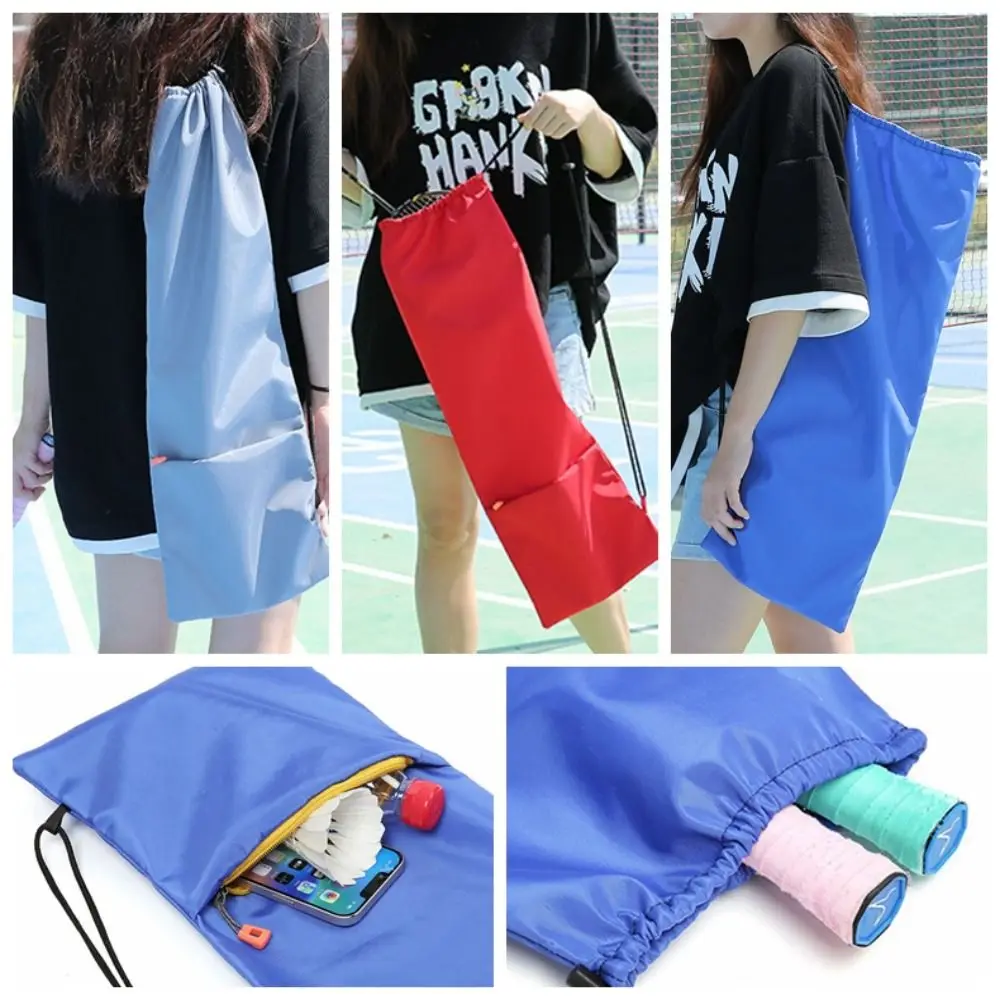 Waterproof Badminton Racket Bag Large Capacity Protective Cover Badminton Storage Bag Single Shoulder Thickened