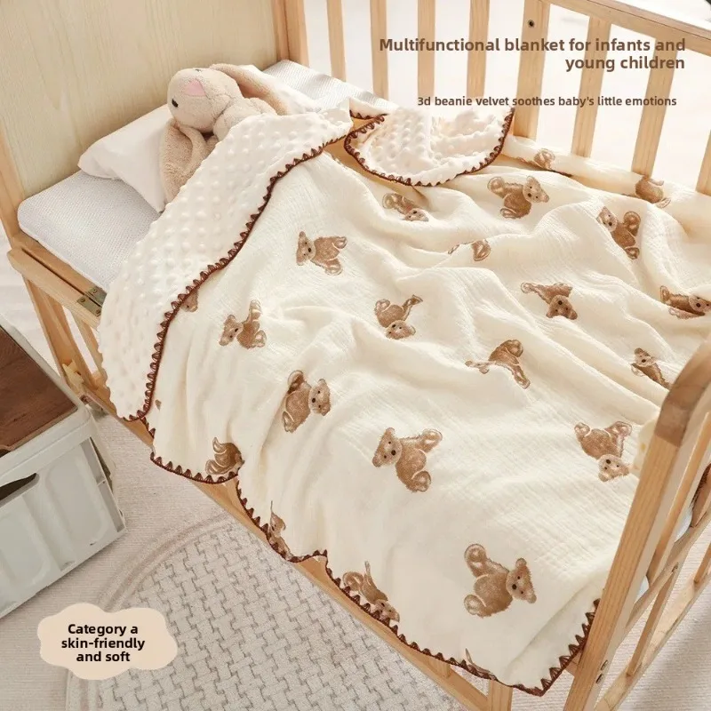 

Одеяло Doudou, детское четырехсезонное детское одеяло, марлевое одеяло из чистого хлопка, одеяло с кондиционером, тонкое одеяло на весну и осень