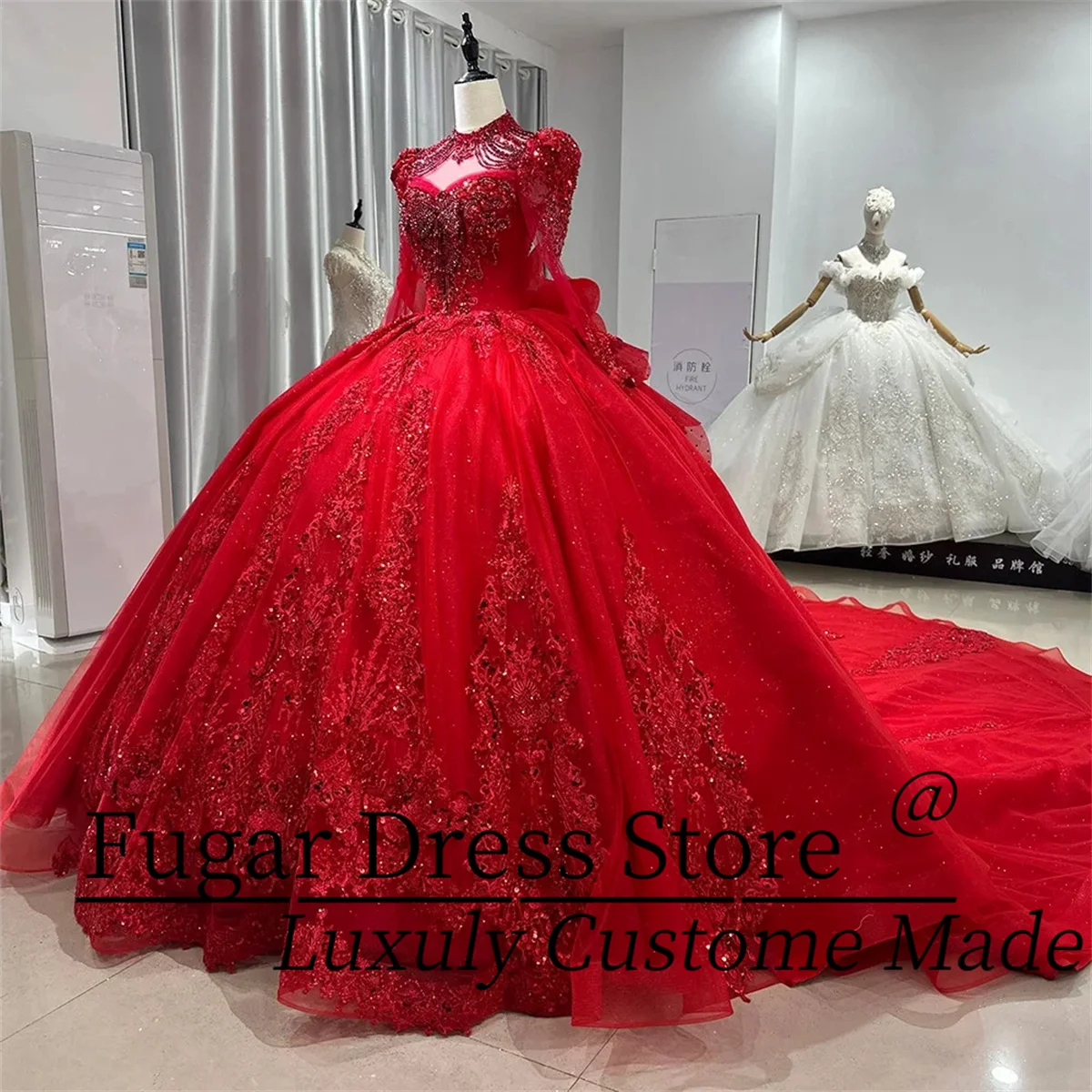 Customized Gorgeous Quinceanera Dresses Fashion High Neck Vestidos De Novia Lace Princess Ball Gown Vestidos De 15 Anos 24 image 4