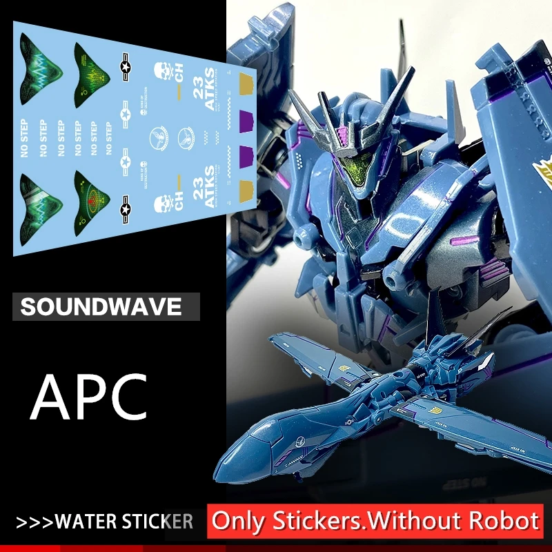 Wasseraufkleber-Upgrade-Kit für Transformation apc Soundwave tfp Action figur Zubehör