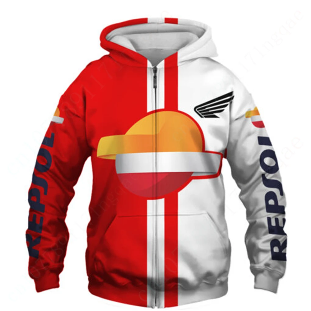 Repsol Harajuku Hoodies For Men Women Unisex Clothing Casual 3D Printing Sweatshirt Anime Zip Hoodies Essentials Pullover Top