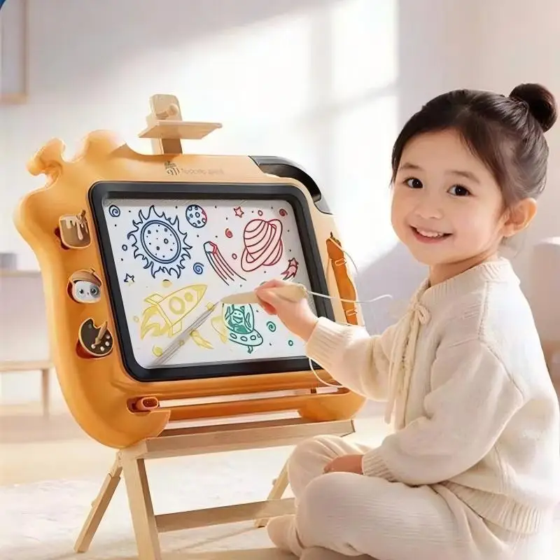 Magnetic Children's Drawing Board Write-erase Toy for Toddlers 3-6 Years Old Baby Doodle Home Drawing Writing Learning Tool Indo