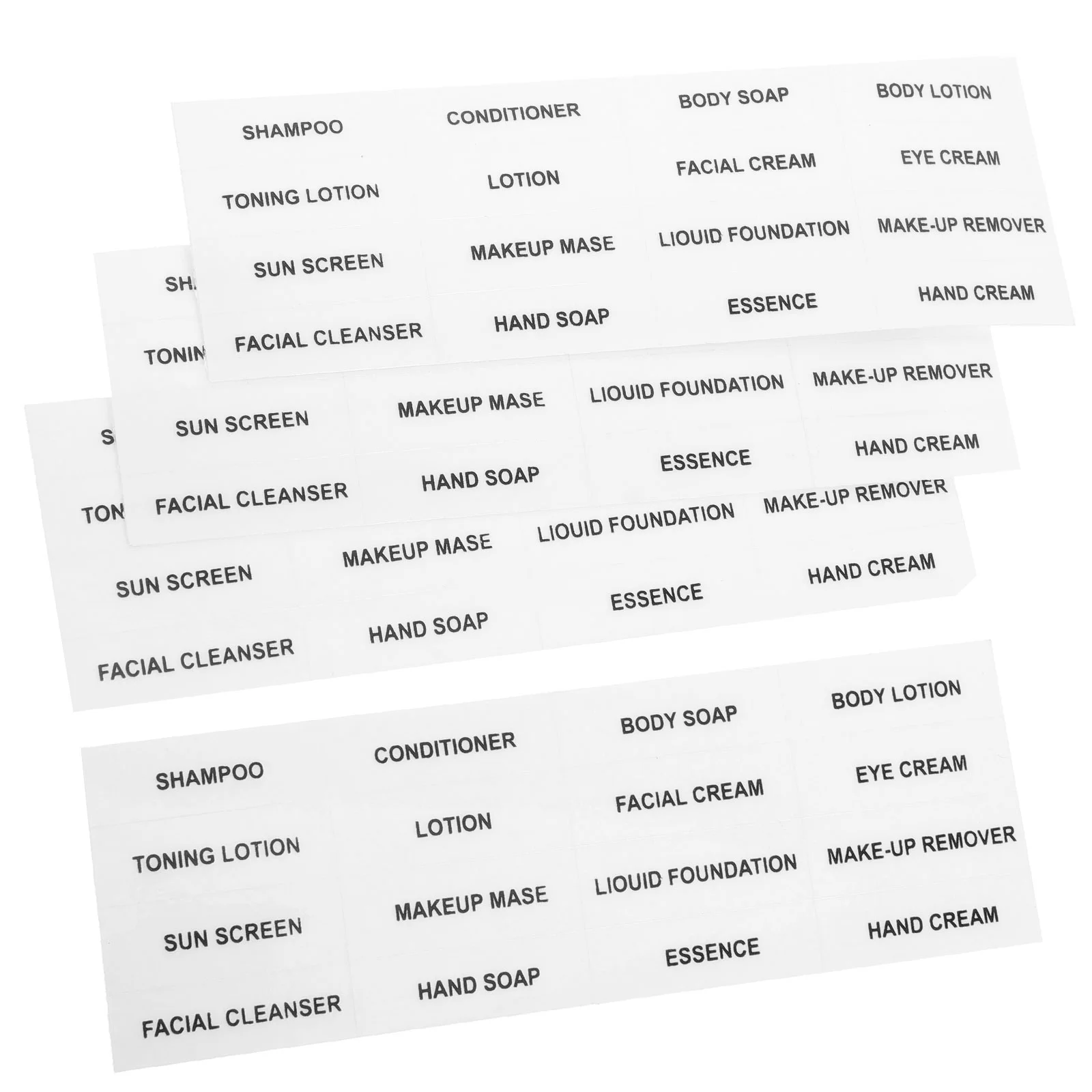 10 Pcs Cosmetics Sub-bottle Stickers Skincare Waterproof Labels Classification Decals Dispenser for