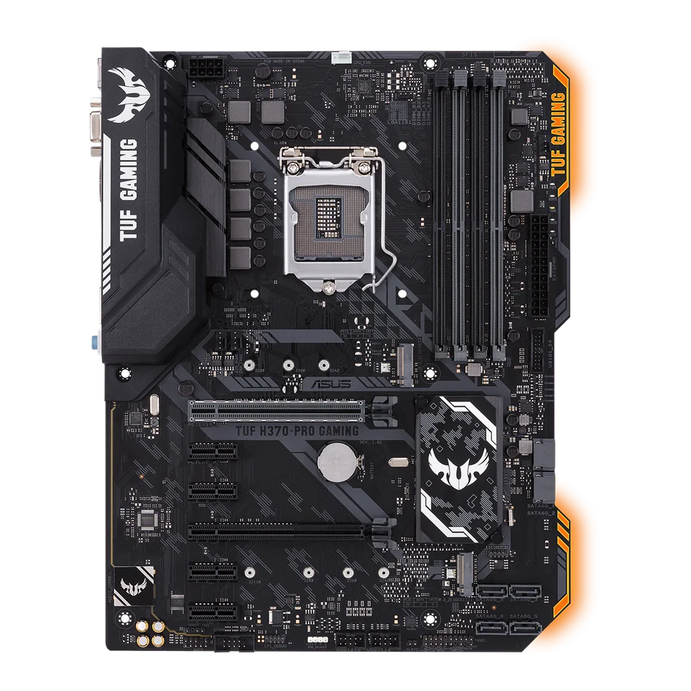 Imagem -02 - Placa-mãe para Jogos Asus Tuf H370-pro Intel H370 Lga 1151ddr4 64gb Suporte Core I38100 I3-9100f I59400 I5-9400 I7-8700 Cpu Atx