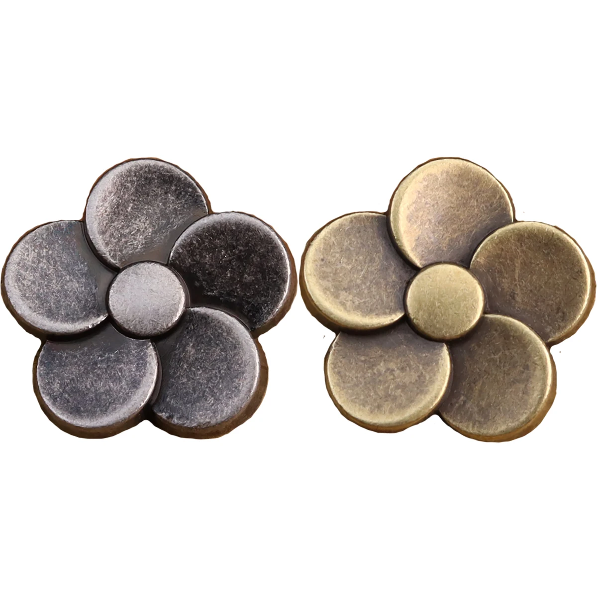 Flower Metal Shank Button Vintage Gold Antique Silver Black Sewing Accessories Knitting Womens Dress Code High Quality