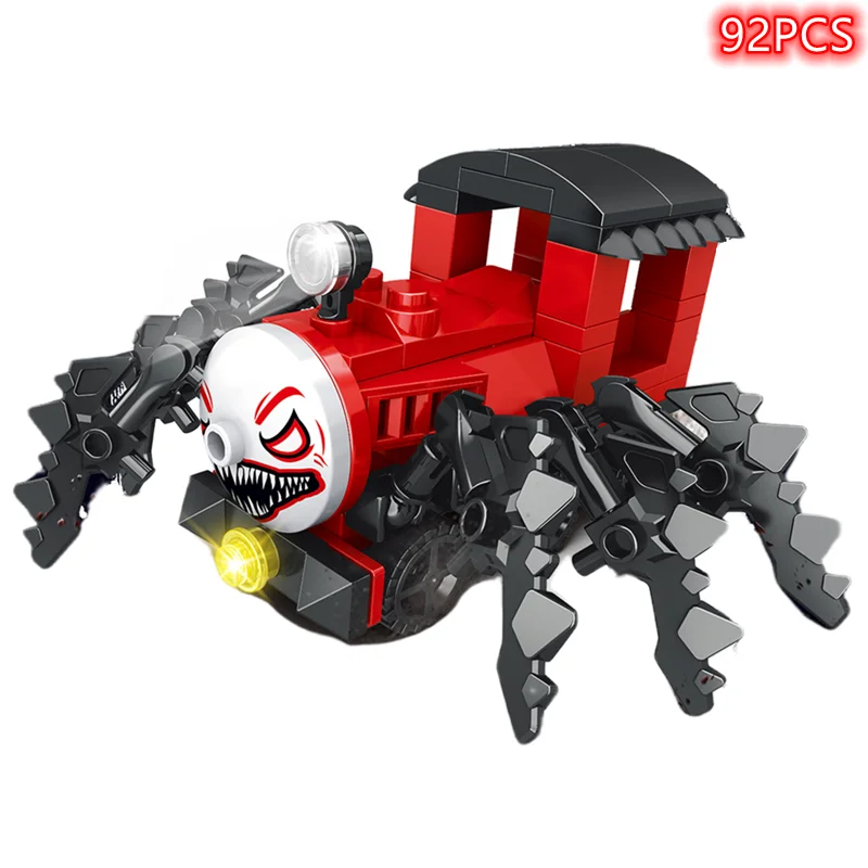 لعبة تشو تشو تشارلز هورز لبنات البناء، قطار العنكبوت الشيطاني، شخصيات وحش الحيوانات، هدايا ألعاب عيد الميلاد والهالوين