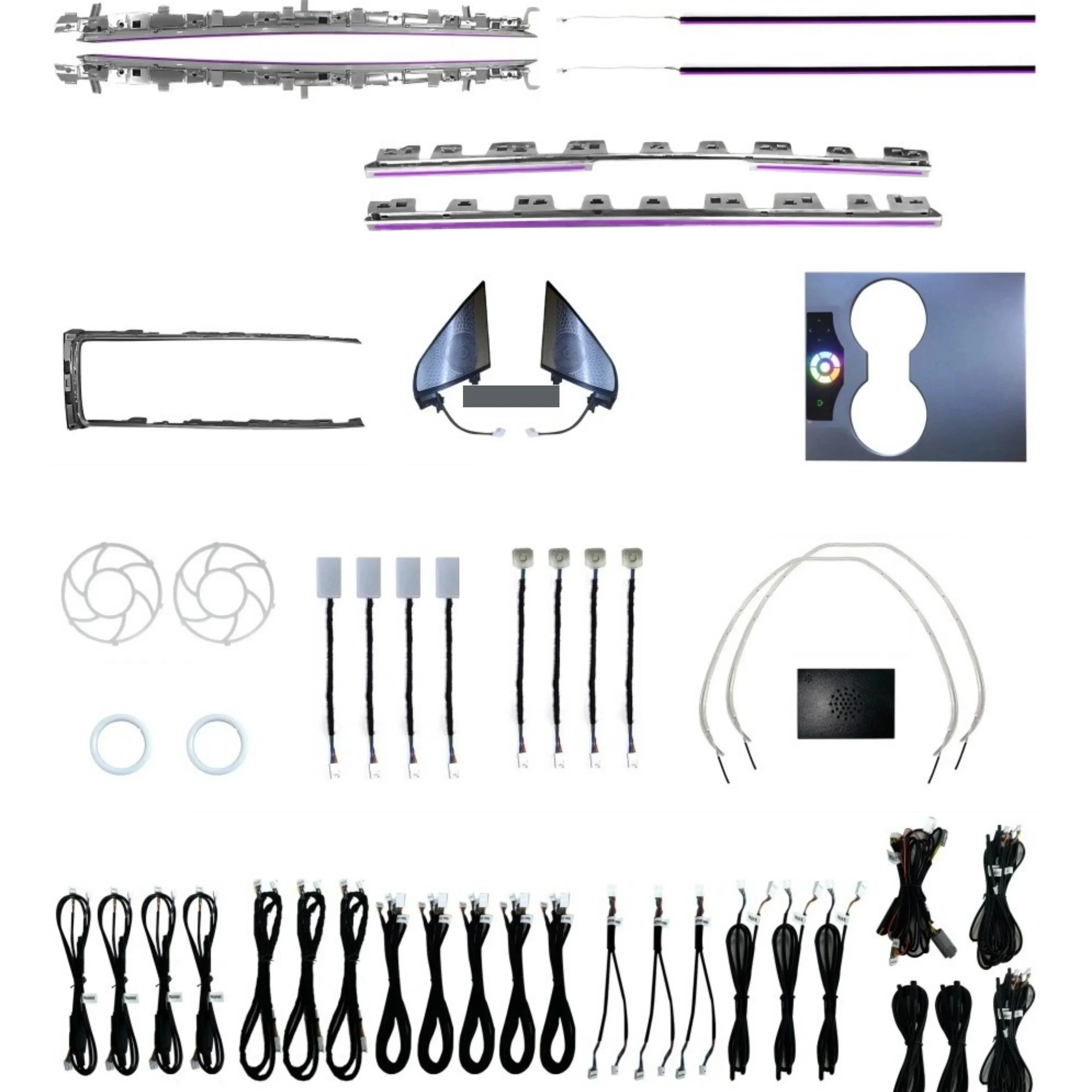 Car Ambient Lamp Interior Modification Decoration Laser Engraving RGB Kit 25 Lights Suitable For Tesla Model 3 Model Y 2021-2022
