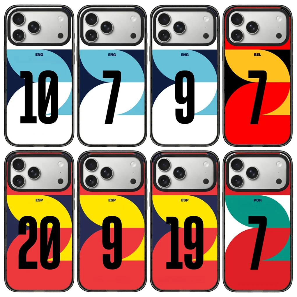 

Numbers Pattern Acrylic Black Border Phone Cover for IPhone 13 14 15 16 17 Pro Max Case for IPhone 17 Air