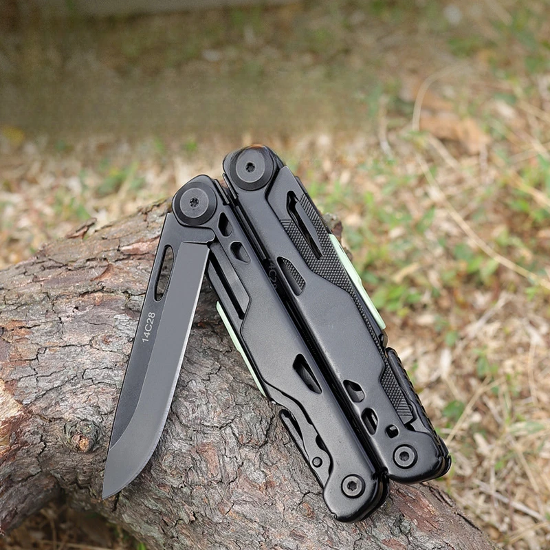 BHBT Multifunctional Folding Knife Pliers Multi Tools EDC Multitools Outdoor Camping Survival Tools With Clip