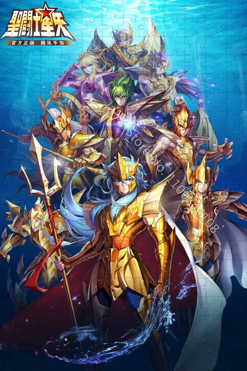 Saint Seiya Puzzle Japanese Anime Knights of The Zodiac 300/500/1000 Jigsaw Puzzles Children's Educational Toys Family Games