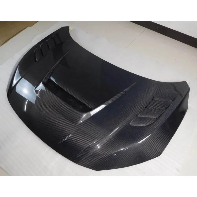 VR Style Carbon Fiber Front Engine Hood Cover Fit 10th FC1 FK7 FK8 Type R 2016-2021 Automobile Exterior