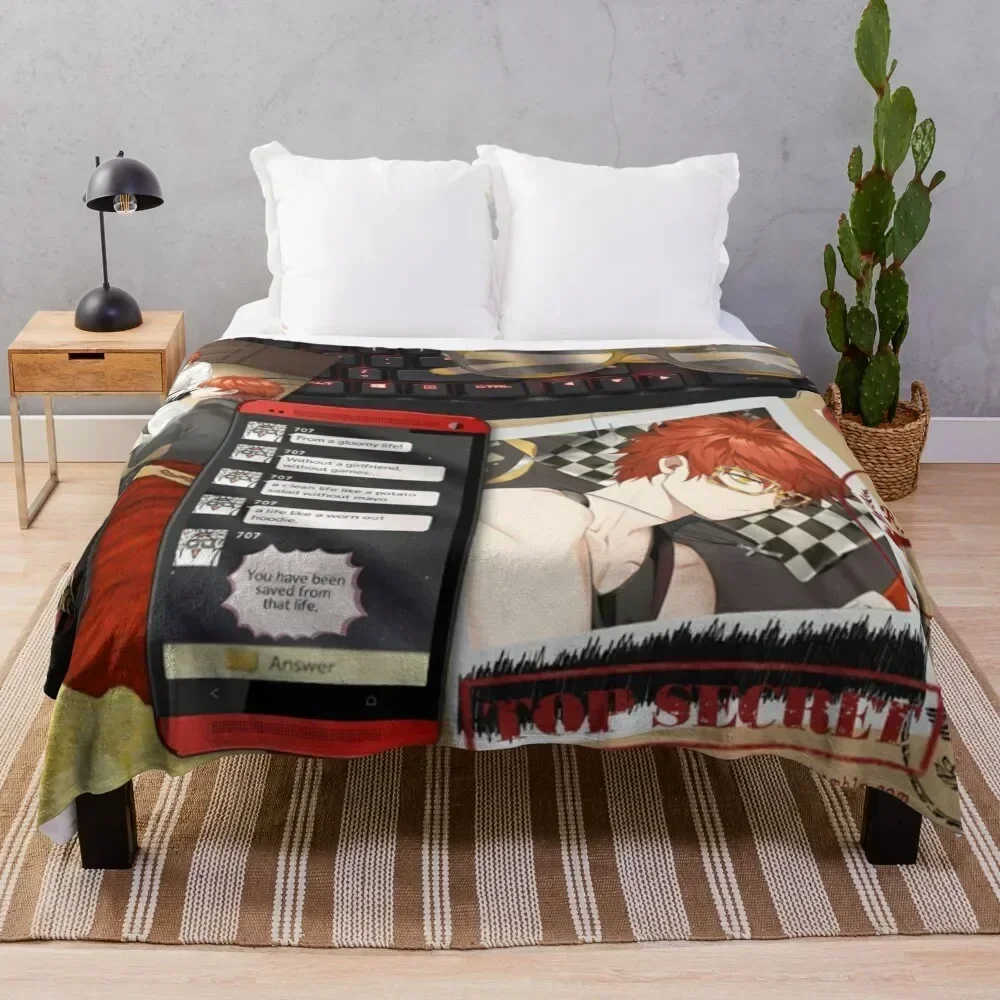 

MysMe - 707 Throw Blanket Cozy Light Blanket for Travel Camping Picnic