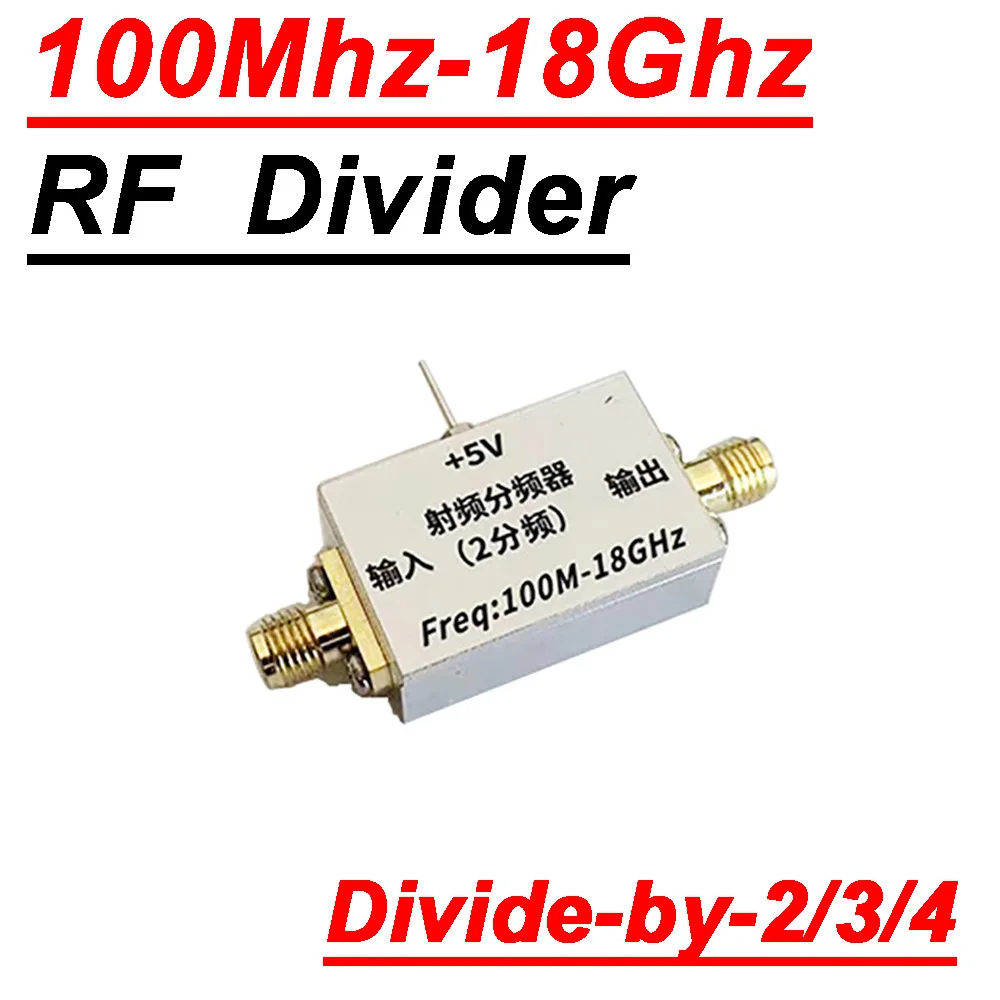 

100Mhz-18GHz RF Prescaler Divider Frequency Divide-by-2/4/8 High Frequency Signal Conversion To Low Frequency F/ HAM Radio Noise