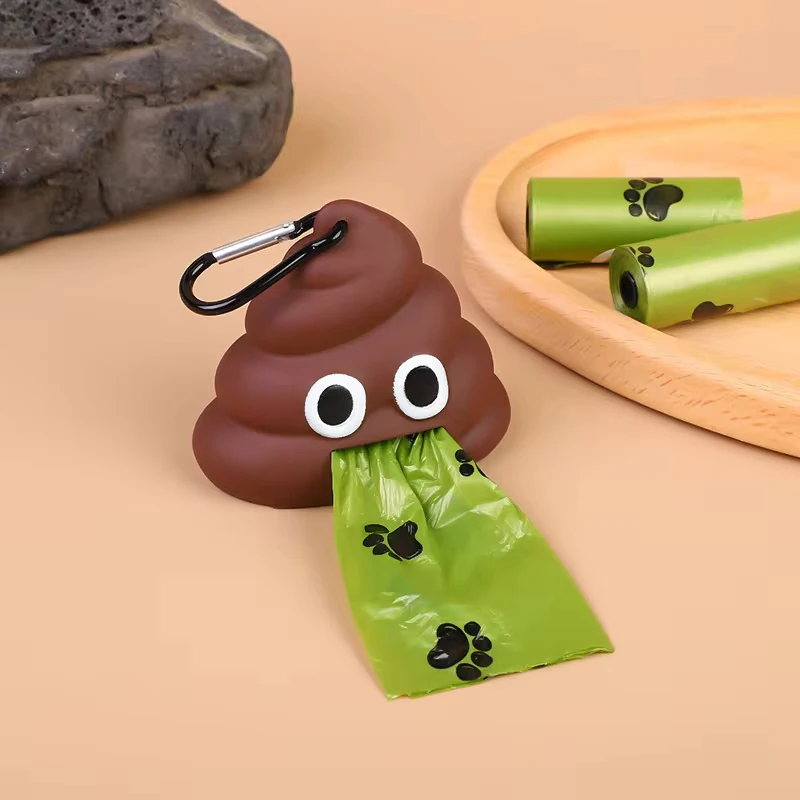 Outdoor Portable Pet Dog Waste Bag Dispenser Poop Bag Not Dirty Hands Clean Up Thoroughly Fecal Shape Pet Clean Amusing Products