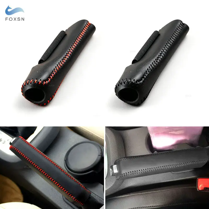 Universal Car Styling Handbrake Sleeve Microfiber Leather Cover Hand-stitched Handbrake Lever Brake Grips Protective Trim