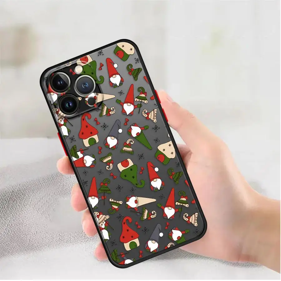 Rückseite Handyhülle für iPhone XS 7 8 11 12 13 Mini 15 Plus 16e 16 Pro Max 14 17 Air Cartoon Weihnachten Weihnachtsmann
