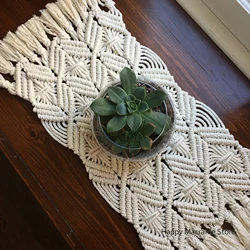 Macrame Table Runner Dining Room Macrame Table Runner Macrame Place Mat Boho Home Decor Modern Macrame Table Decor