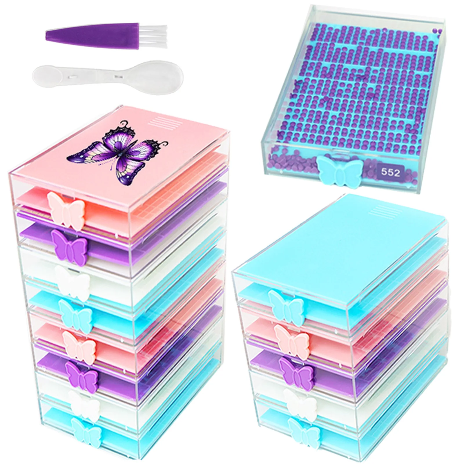 

Diamond Painting Accessories Trays with Lids Diamond Art Storage and Diamond Art Trays, Bead Storage & Line-Up