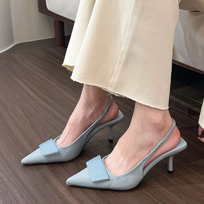 صنادل نسائية مثيرة بكعب عالٍ بمقدمة مدببة أحذية بكعب فاخر لصيف 2026 أحذية جديدة أنيقة على الموضة Mujer De Sandalias