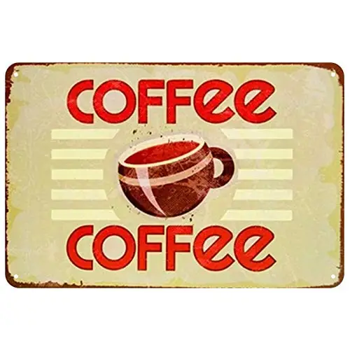 

Coffee Drinks Latte Theme 8x12 Inch Retro Metal Tin Sign Wall Decor Study Metal Signs Vintage Bar Decoration Poster Pub aasd-36