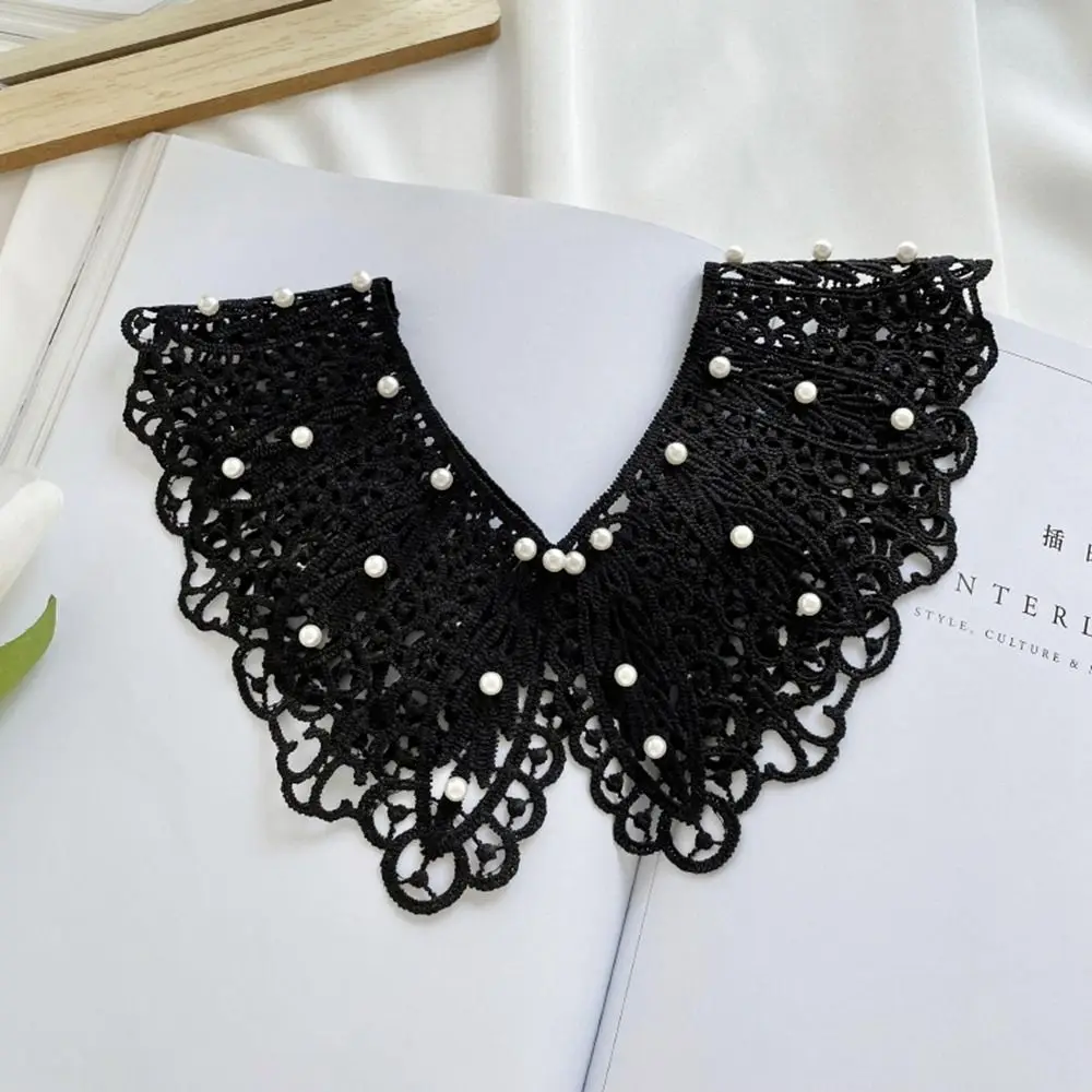 

Collar Lace Fake Collar Pearl Clothes Accessories Decoration Shirt Collar Dress Decorative Shoulder Cotton Shawl Sewing