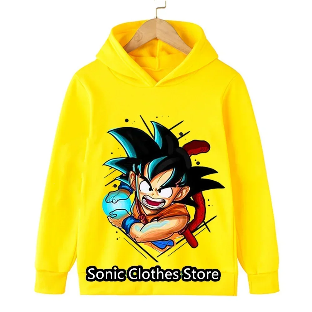 Children's Fun Seven Dragon Ball 3D Printing Children's Spring and Autumn Sweatshirt Cartoon Long Sleeve Hooded Sweatshirt