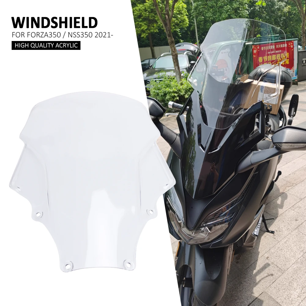 

Motorcycle Accessories Front WindScreen Sport Windshield Deflector Viser For HONDA FORAZ350 NSS350 Forza 350 NSS 350 2021-2023