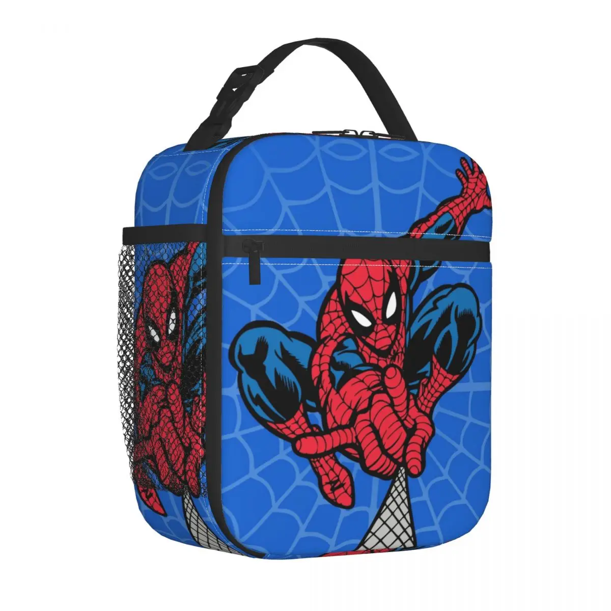 Custom Spider Superhero Lunch Bag for Women Cooler Thermal Insulated Lunch Box Beach Camping Travel Resuable Tote Bags