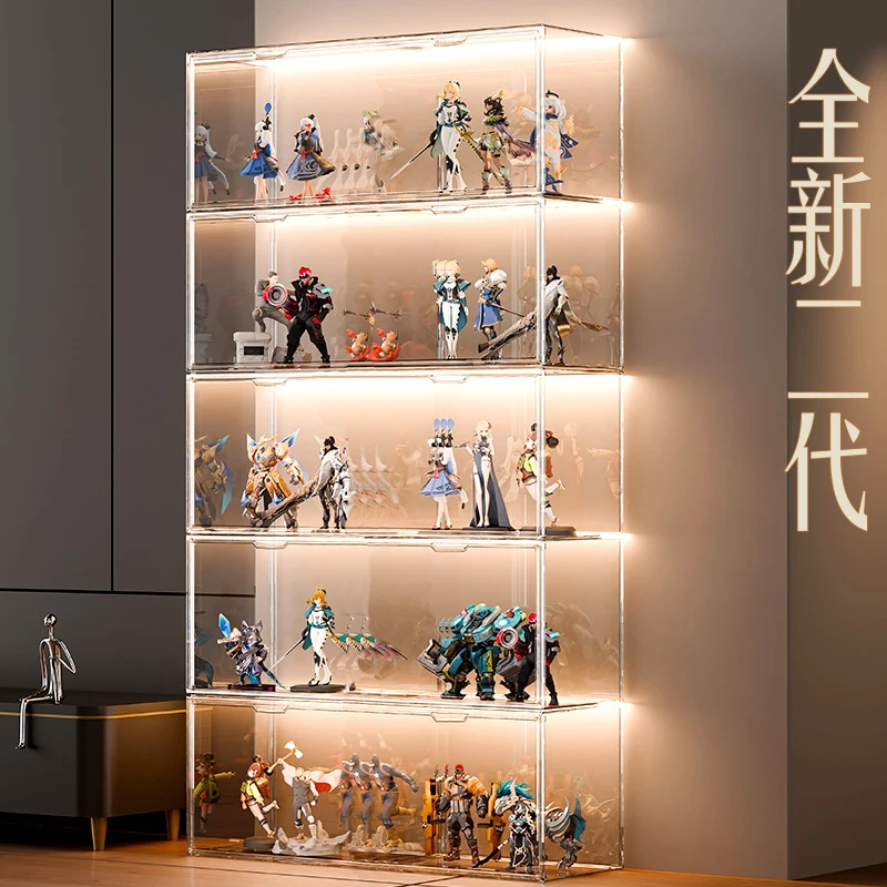 

Figure Lego display cabinet toy imitation glass acrylic household ornament building block storage shelf transparent storage box