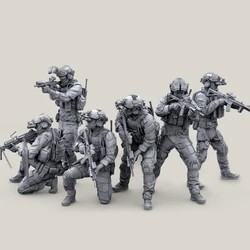 1/35 Resin Figure Model Assembly Kit  6 Persons Including Weapons Needs Assembly (Unpainted) Free Shipping