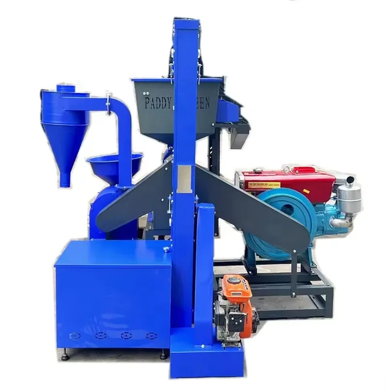 Impurity Separator Large Capacity Rice Peeling Machine Multi-functional Rice Huller Electric Rice Milling Machine