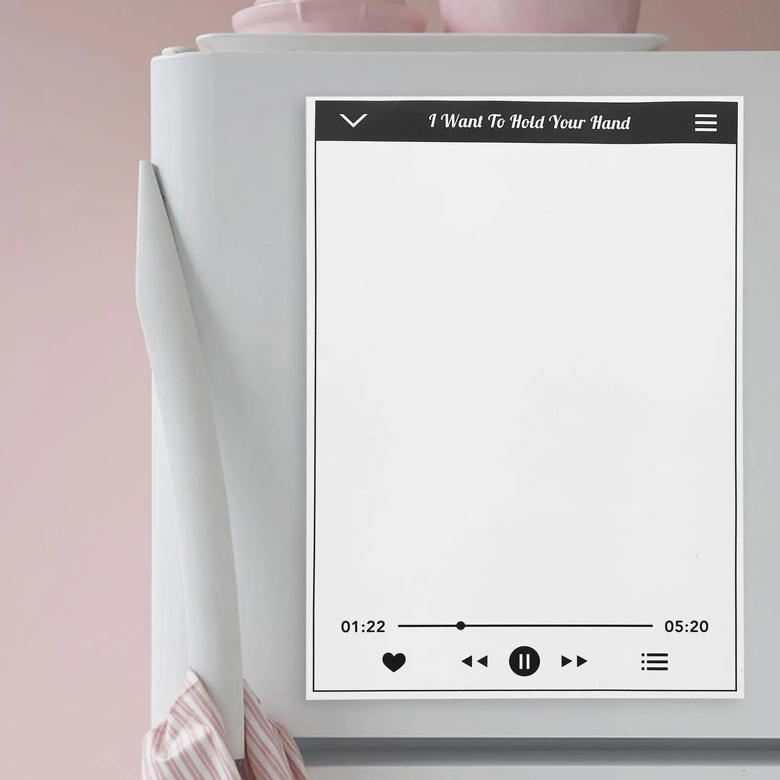 Small Dry Erase Board Magnetic Message Music Refrigerator Magnets List for Fridge Locker Soft Note Pads Lists Room